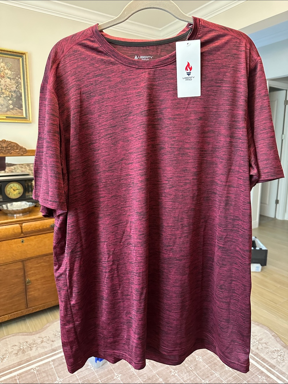 Liberty Pro Men's Heathered Maroon Short-Sleeve Performance Tee
